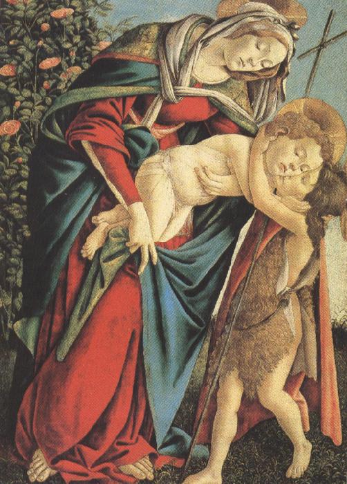 Sandro Botticelli Madonna and Child with the Young St john or Madonna of the Rose Garden (mk36) China oil painting art